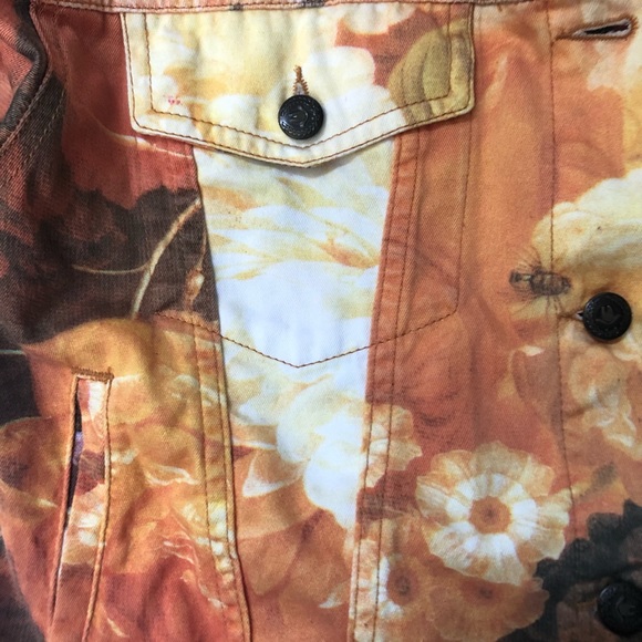 Moschino Autumn Flowers 90s Printed Crop Jacket Rare Vintage Piece - Picture 11 of 14